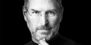 Steve Jobs looks snazzy in black and white. 